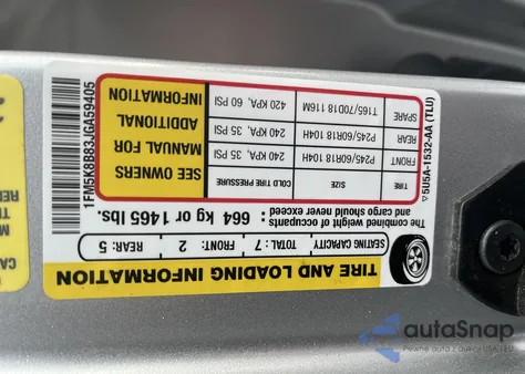 2018 Ford Explorer z USA, uszkodzony, nr VIN 1FM5K8B83JGA59405